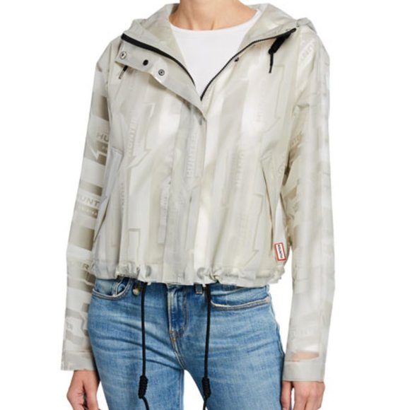 HUNTER Boots Original Vinyl Crop Rain Jacket sz XS - Picture 4 of 10